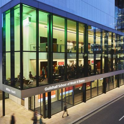 Milton Court exterior in the evening